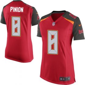 Wholesale Cheap Nike Buccaneers #8 Bradley Pinion Red Team Color Women\'s Stitched NFL New Elite Jersey