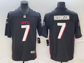 Wholesale Cheap Nike Atlanta Falcons #7 Bijan Robinson Black 2023 NFL Draft Vapor Limited Jersey