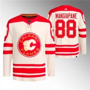 Cheap Men's Calgary Flames #88 Andrew Mangiapane 2023 Cream Classic Primegreen Stitched Jersey