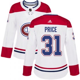 Wholesale Cheap Adidas Canadiens #31 Carey Price White Road Authentic Women\'s Stitched NHL Jersey