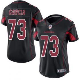 Wholesale Cheap Nike Cardinals #73 Max Garcia Black Women\'s Stitched NFL Limited Rush Jersey