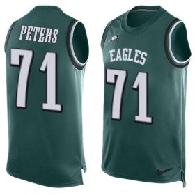 Wholesale Cheap Nike Eagles #71 Jason Peters Midnight Green Team Color Men\'s Stitched NFL Limited Tank Top Jersey