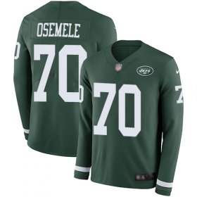 Wholesale Cheap Nike Jets #70 Kelechi Osemele Green Team Color Men\'s Stitched NFL Limited Therma Long Sleeve Jersey