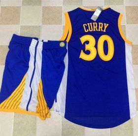 Wholesale Cheap Warriors #30 Stephen Curry Blue A Set Stitched NBA Jersey