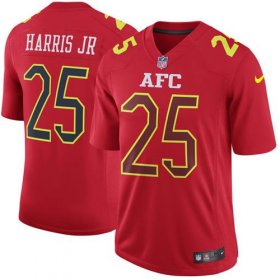 Wholesale Cheap Nike Broncos #25 Chris Harris Jr Red Men\'s Stitched NFL Game AFC 2017 Pro Bowl Jersey