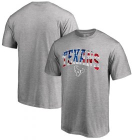 Wholesale Cheap Men\'s Houston Texans Pro Line by Fanatics Branded Heathered Gray Banner Wave T-Shirt