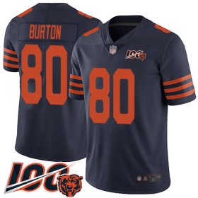 Wholesale Cheap Nike Bears #80 Trey Burton Navy Blue Alternate Men\'s Stitched NFL 100th Season Vapor Limited Jersey