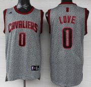 Wholesale Cheap Cleveland Cavaliers #0 Kevin Love Gray Static Fashion Jersey