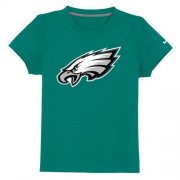 Wholesale Cheap Philadelphia Eagles Authentic Logo Youth T-Shirt Light Green