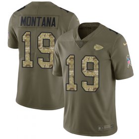 Wholesale Cheap Nike Chiefs #19 Joe Montana Olive/Camo Men\'s Stitched NFL Limited 2017 Salute To Service Jersey