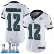 Wholesale Cheap Nike Eagles #12 Randall Cunningham White Super Bowl LII Women's Stitched NFL Vapor Untouchable Limited Jersey