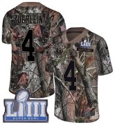 Wholesale Cheap Nike Rams #4 Greg Zuerlein Camo Super Bowl LIII Bound Youth Stitched NFL Limited Rush Realtree Jersey