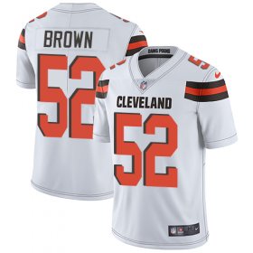 Wholesale Cheap Nike Browns #52 Preston Brown White Men\'s Stitched NFL Vapor Untouchable Limited Jersey