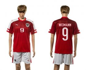 Wholesale Cheap Austria #9 Weimann Red Home Soccer Country Jersey