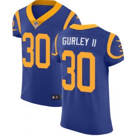 Wholesale Cheap Nike Rams #30 Todd Gurley II Royal Blue Alternate Men\'s Stitched NFL Vapor Untouchable Elite Jersey