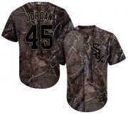 Wholesale Cheap White Sox #45 Michael Jordan Camo Realtree Collection Cool Base Stitched Youth MLB Jersey