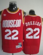 Wholesale Cheap Houston Rockets #22 Clyde Drexler Red Swingman Throwback Jersey