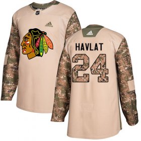 Wholesale Cheap Adidas Blackhawks #24 Martin Havlat Camo Authentic 2017 Veterans Day Stitched NHL Jersey