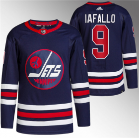 Wholesale Cheap Men\'s Winnipeg Jets #9 Alex Iafallo 2021-22 Navy Stitched Jersey