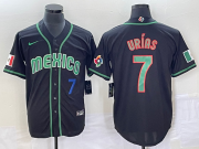 Wholesale Cheap Men's Mexico Baseball #7 Julio Urias Number 2023 Black World Classic Stitched Jersey2