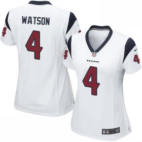 Wholesale Cheap Nike Texans #4 Deshaun Watson White Women\'s Stitched NFL Elite Jersey