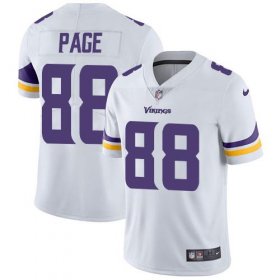 Wholesale Cheap Nike Vikings #88 Alan Page White Men\'s Stitched NFL Vapor Untouchable Limited Jersey