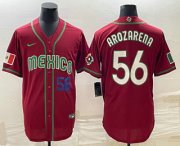 Cheap Men's Mexico Baseball #56 Randy Arozarena Number 2023 Red World Classic Stitched Jersey15