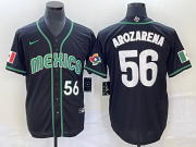 Wholesale Cheap Men's Mexico Baseball #56 Randy Arozarena Number 2023 Black World Classic Stitched Jersey4