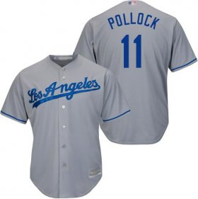 Men\'s A. J. Pollock Grey Road Jersey - #11 Baseball Los Angeles Dodgers Cool Base