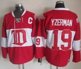 Wholesale Cheap Red Wings #19 Steve Yzerman Red Winter Classic CCM Throwback Stitched NHL Jersey