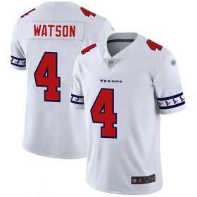 Wholesale Cheap Nike Texans #4 Deshaun Watson White Men\'s Stitched NFL Limited Team Logo Fashion Jersey