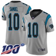 Wholesale Cheap Nike Panthers #10 Curtis Samuel Silver Men's Stitched NFL Limited Inverted Legend 100th Season Jersey