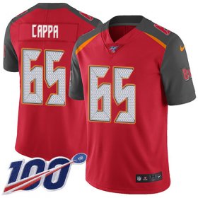 Wholesale Cheap Nike Buccaneers #65 Alex Cappa Red Team Color Men\'s Stitched NFL 100th Season Vapor Untouchable Limited Jersey