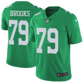 Wholesale Cheap Nike Eagles #79 Brandon Brooks Green Youth Stitched NFL Limited Rush Jersey