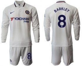 Wholesale Cheap Chelsea #8 Barkley Away Long Sleeves Soccer Club Jersey