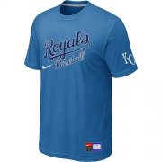 Wholesale Cheap MLB Kansas City Royals Light Blue Nike Short Sleeve Practice T-Shirt