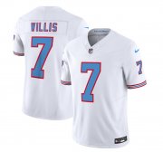 Wholesale Cheap Men's Tennessee Titans #7 Malik Willis White 2023 F.U.S.E. Vapor Limited Throwback Football Stitched Jersey