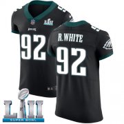 Wholesale Cheap Nike Eagles #92 Reggie White Black Alternate Super Bowl LII Men's Stitched NFL Vapor Untouchable Elite Jersey