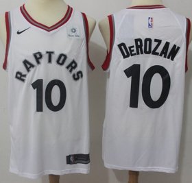 Wholesale Cheap Nike Toronto Raptors #10 DeMar DeRozan White Association Edition NBA Swingman Jersey