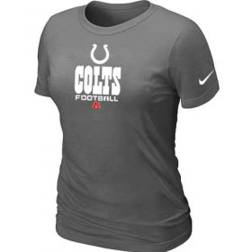 Wholesale Cheap Women\'s Nike Indianapolis Colts Critical Victory NFL T-Shirt Dark Grey