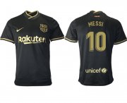 Wholesale Cheap Men 2020-2021 club Barcelona away aaa version 10 black Soccer Jerseys1