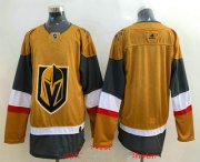 Wholesale Cheap Men's Vegas Golden Knights Blank Gold 2020-21 Alternate Stitched Adidas Jersey