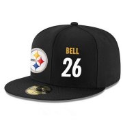 Wholesale Cheap Pittsburgh Steelers #26 Le'Veon Bell Snapback Cap NFL Player Black with White Number Stitched Hat