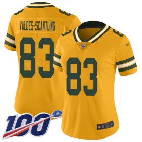 Wholesale Cheap Nike Packers #83 Marquez Valdes-Scantling Gold Women\'s Stitched NFL Limited Inverted Legend 100th Season Jersey