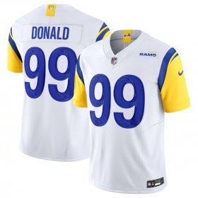 Wholesale Cheap Men\'s Los Angeles Rams #99 Aaron Donald White 2023 F.U.S.E. Vapor Untouchable Limited Stitched Jersey