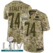Wholesale Cheap Nike 49ers #74 Joe Staley Camo Super Bowl LIV 2020 Men's Stitched NFL Limited 2018 Salute To Service Jersey