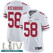 Wholesale Cheap Nike 49ers #58 Weston Richburg White Super Bowl LIV 2020 Youth Stitched NFL Vapor Untouchable Limited Jersey