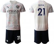 Wholesale Cheap Men 2020-2021 club Manchester City away 21 white Soccer Jerseys