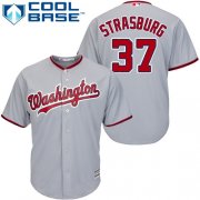 Wholesale Cheap Nationals #37 Stephen Strasburg Grey Cool Base Stitched Youth MLB Jersey