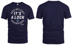 Cheap Men\'s Dallas Cowboys Navy 2023 NFC East Division Champions T-Shirt